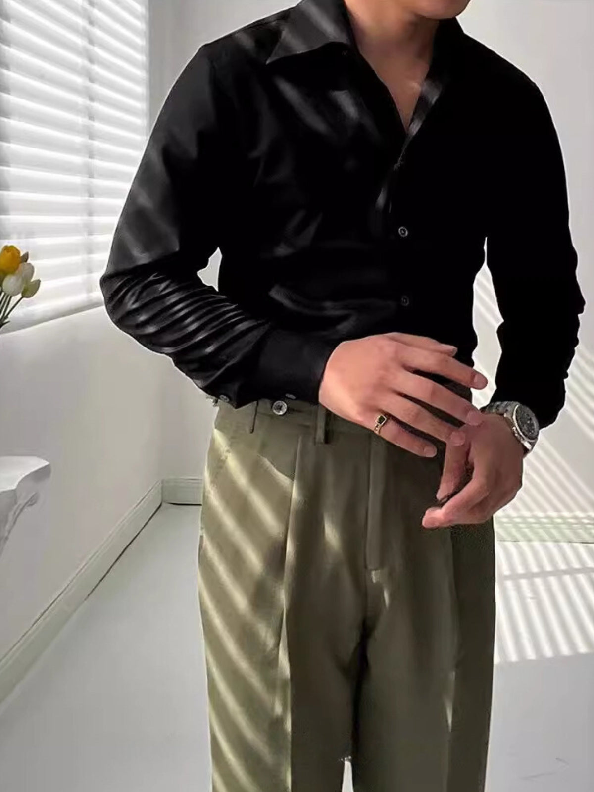 Adrian ™ | Italienisches Sport V-Ausschnitt Bambus-Shirt