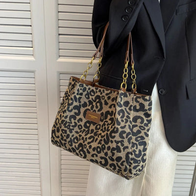 Tote Tasche mit Leopardenmuster