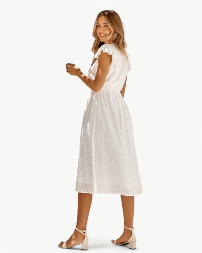 Noa-Liv | Elegantes Midikleid mit Flügelärmeln