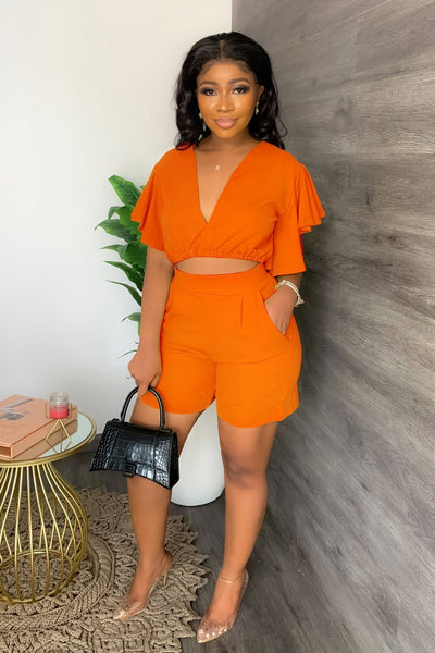 Trendiges Sommer-Zweiteiler Set mit Falten-Design – Marlene