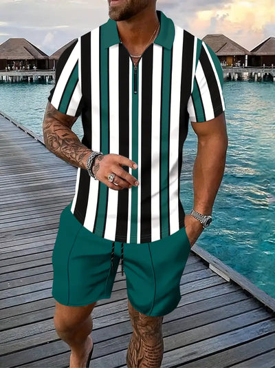 Caspar - Lässiges gestreiftes Herren-Outfit-Set