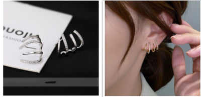 Samantha – Vierkrallen-Zirkon-Ohrringe mit S925 Silbernadel