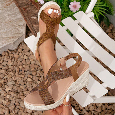 Amelia – Damen Plateau Keilsandalen Casual Fashion