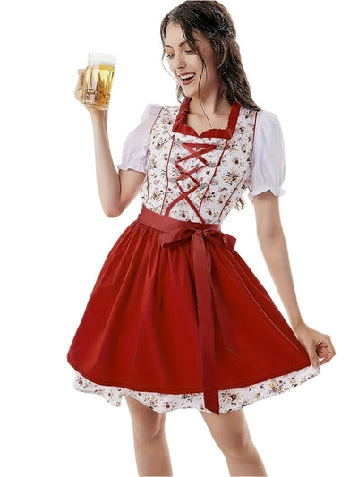 Rot Oktoberfest Mini Dirndl
