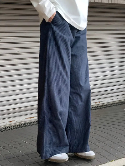 Thompson - Gestreifte Freizeithose mit weitem Bein für Herren