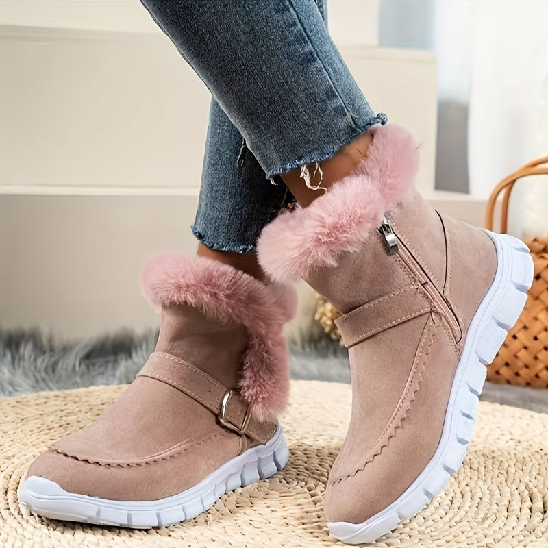 Bequeme stiefelette mit kuscheligem futter für frauen