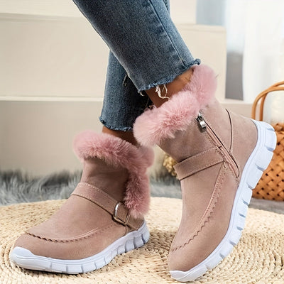 Bequeme stiefelette mit kuscheligem futter für frauen