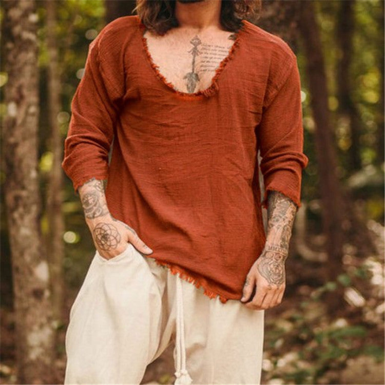 Damon – Lockeres Herrenhemd mit Fransen