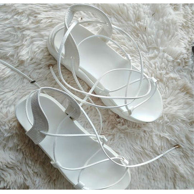 Jessica – Römische Damenplattform-Sandalen in Uni-Farben