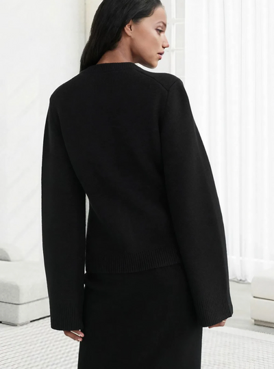 Alice Weiche Strickjacke mit Knöpfen und Muster