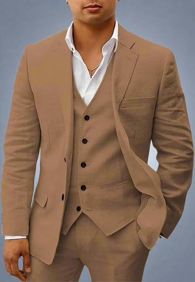 James | Premium Leinen Anzug Set für Herren