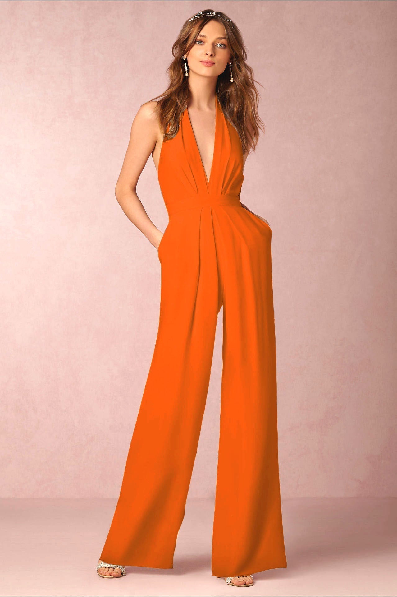 Sophie – Ärmelloser Jumpsuit mit Halterneck