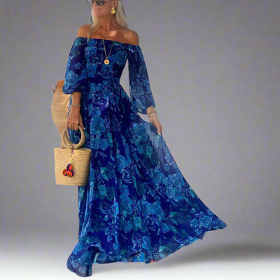 Annemarie | Premium Langes Blumenkleid für Eleganz und Komfort