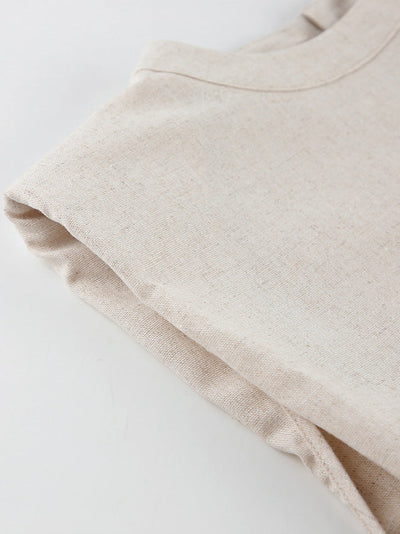 Damen Leinen-Set – Lockerer Schnitt – 2-teiliges Sommer-Outfit