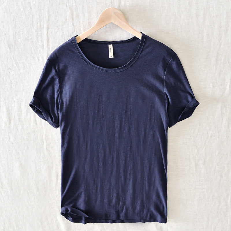 Herren Basic T-Shirt – lockeres Rundhals Kurzarmshirt für Alltag und Freizeit