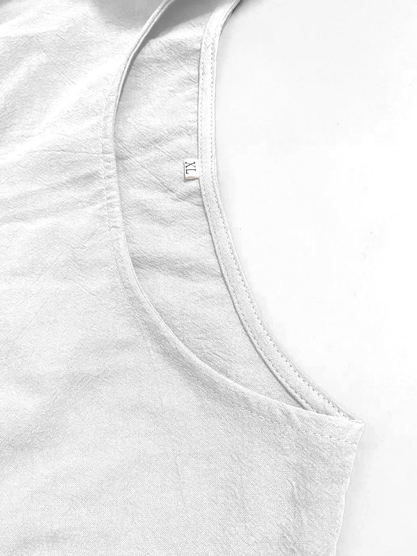 Leichtes Damen-Leinenkleid – Ärmellos, Einfarbig, Lange Passform & Bequem für Sommer & Urlaub