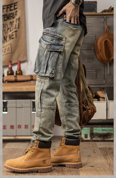 Matthew - Cargohose aus Vintage-Denim