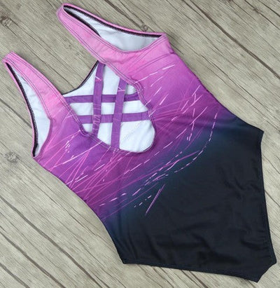 Judith – Vintage Einteiler Badeanzug mit Hohem Ausschnitt und Riemen