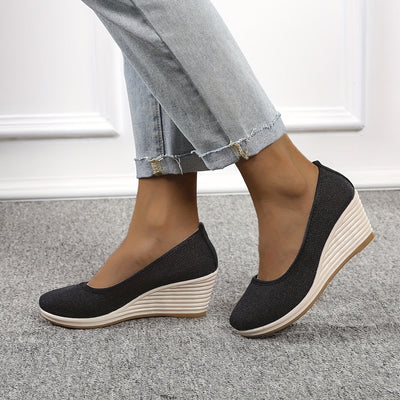 Lässige Wedge Sandalen – Atmungsaktive Slip-On Schuhe mit Weicher Sohle