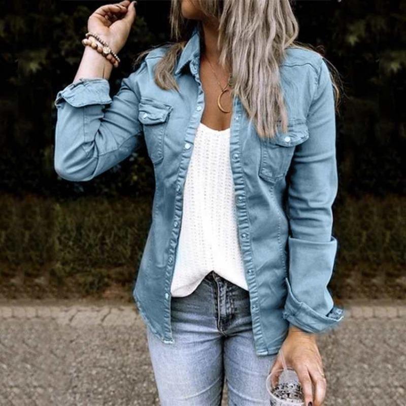 Denimjacke mit Brusttaschen für Damen