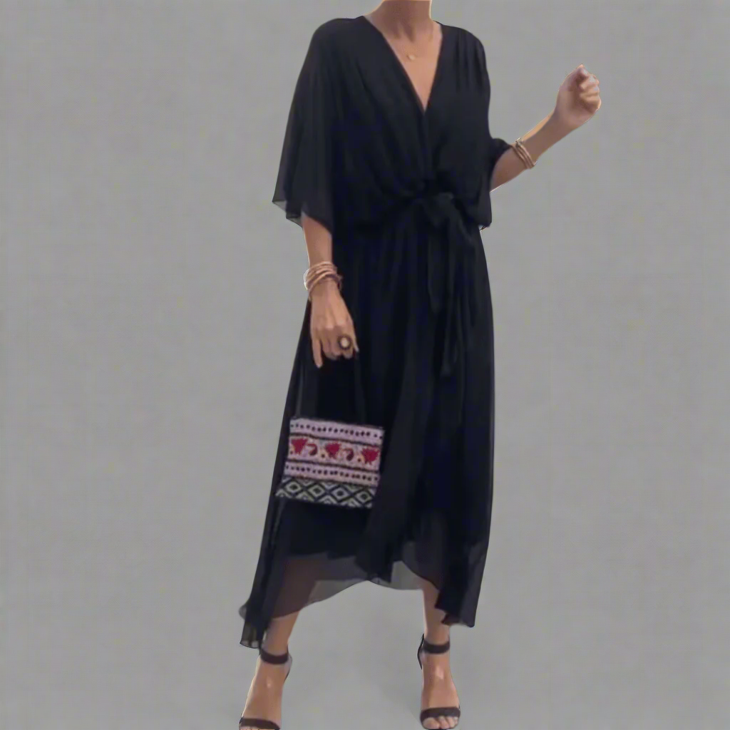 Dorselinde | Elegantes Maxikleid mit Femininem Ausschnitt