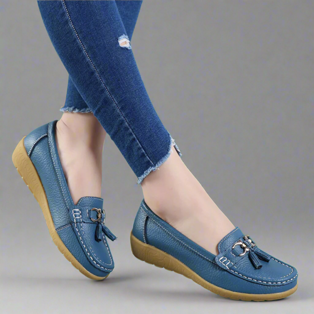 Adeltraut | Handgefertigte bequeme Ledermokassins