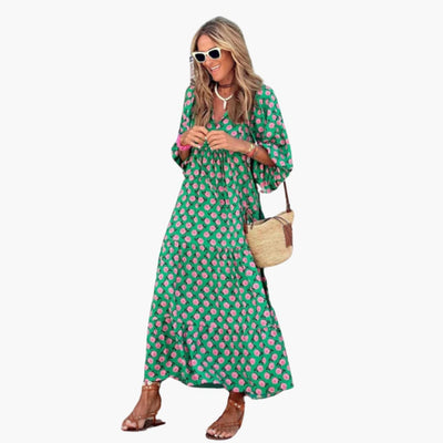 Boho Maxikleid für Damen - Blumenmuster & lockere Passform