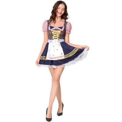 Damen Modisch Mini Oktoberfest Dirndl Kleid