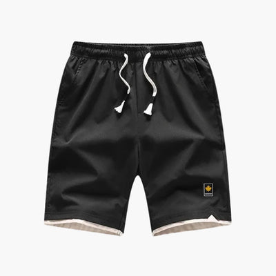 Herren Jogger Shorts mit Kordelzug und kontrastiertem Saum