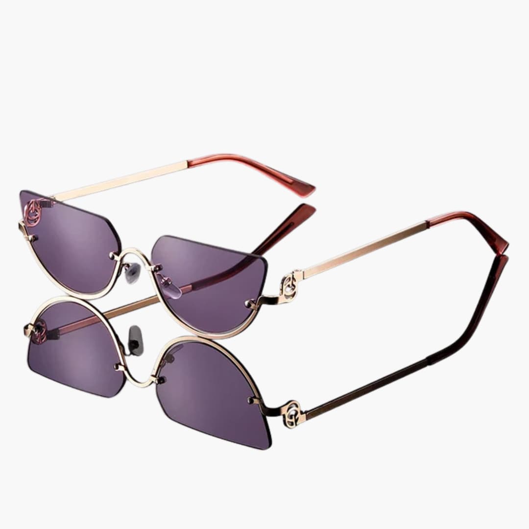 Damen Sonnenbrille mit halbrandlosen ovalen Gläsern