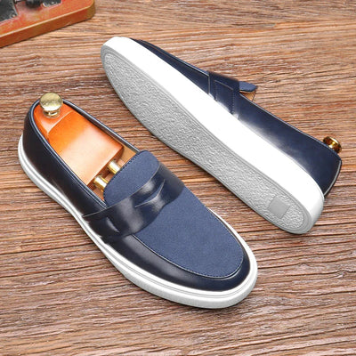 Leonard - Herren Mode Casual Slip-on Lederschuhe