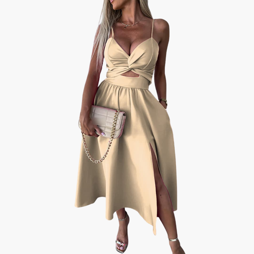 Elegantes Midikleid für Damen – Sommerkleid mit Trägern
