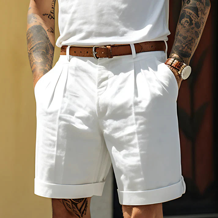 Emmett - Elegante Tailored Shorts mit Gürtelschlaufen für Herren