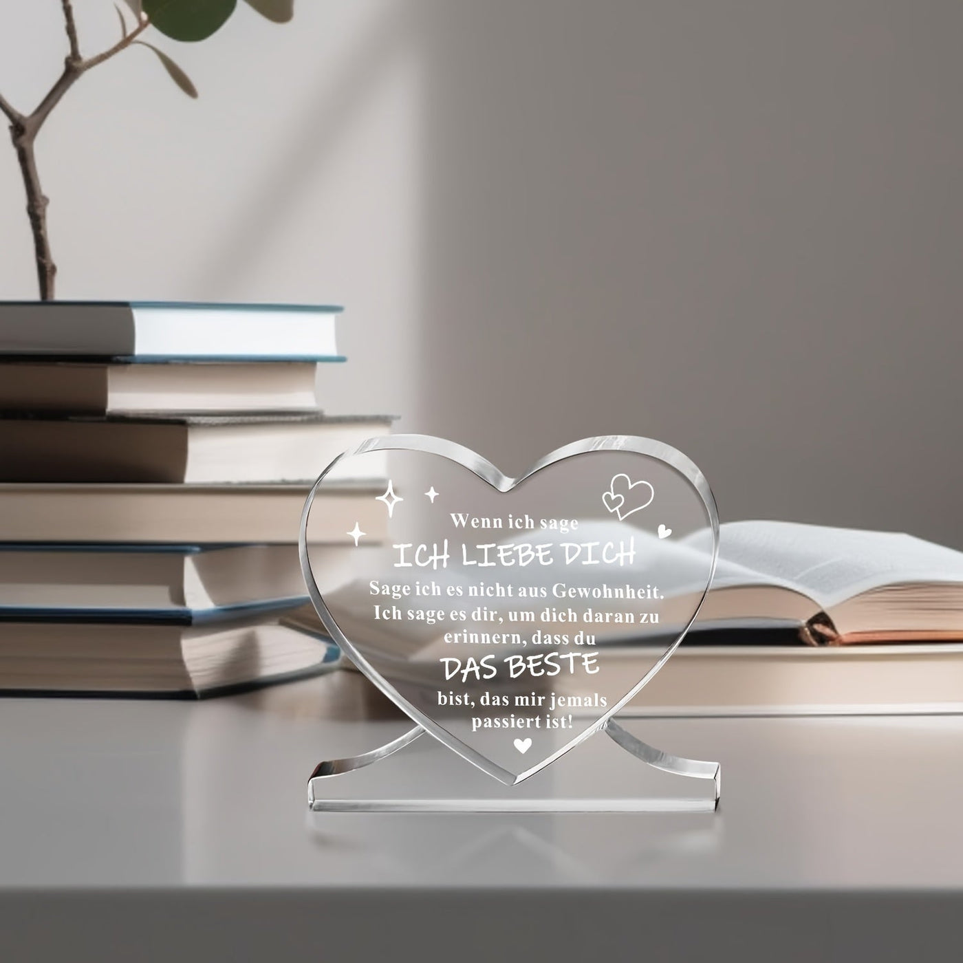 Romantische Herzförmige Acryldekoration