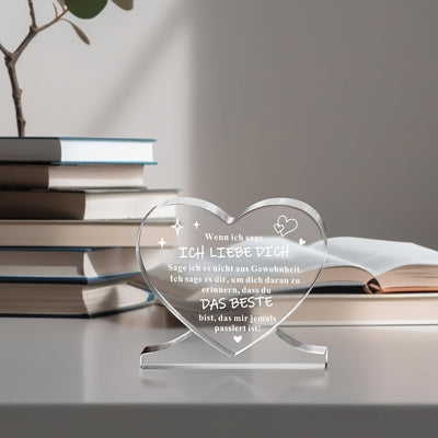 Romantische Herzförmige Acryldekoration