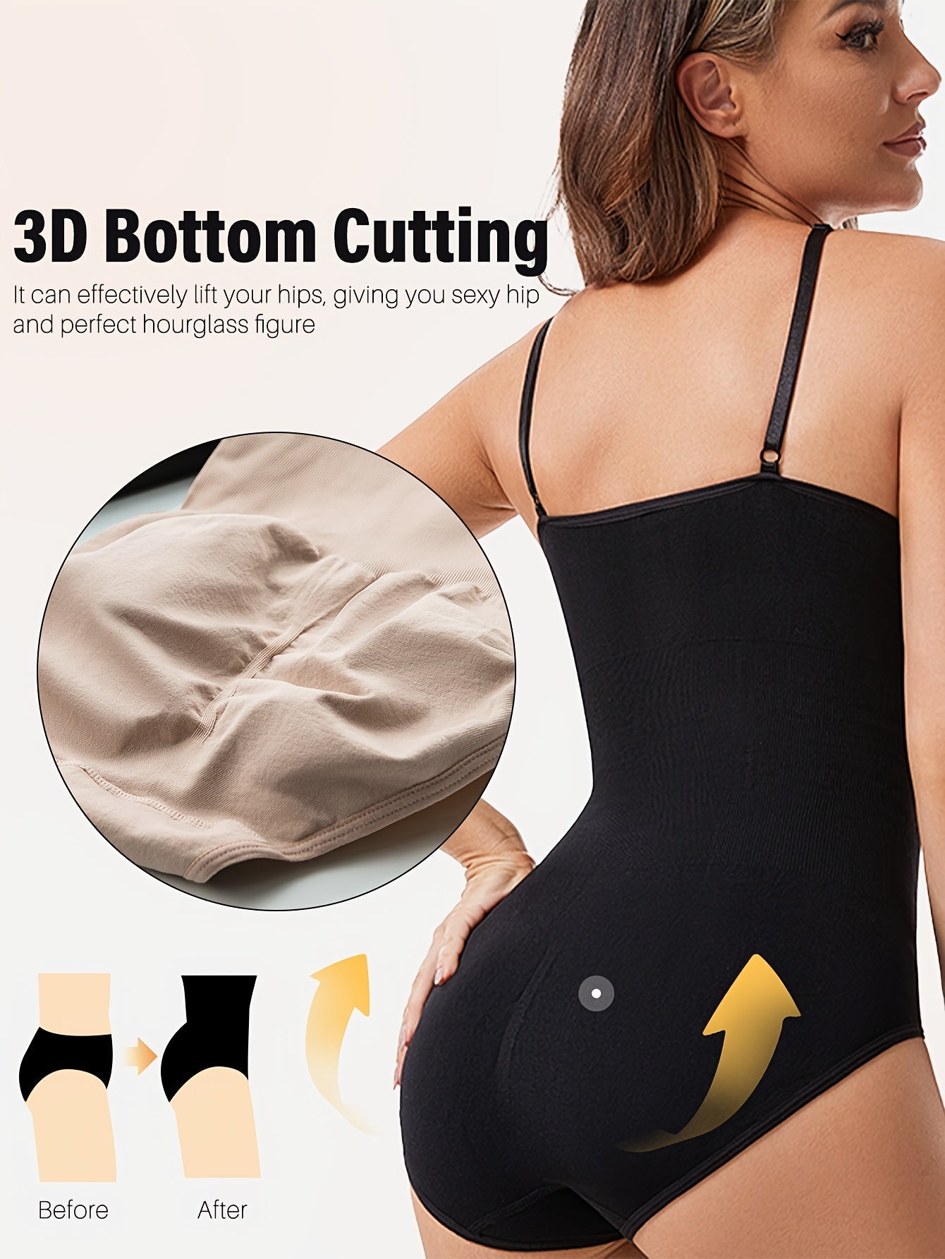 3er-Pack Nahtlose Figurformende Bodysuits für Damen