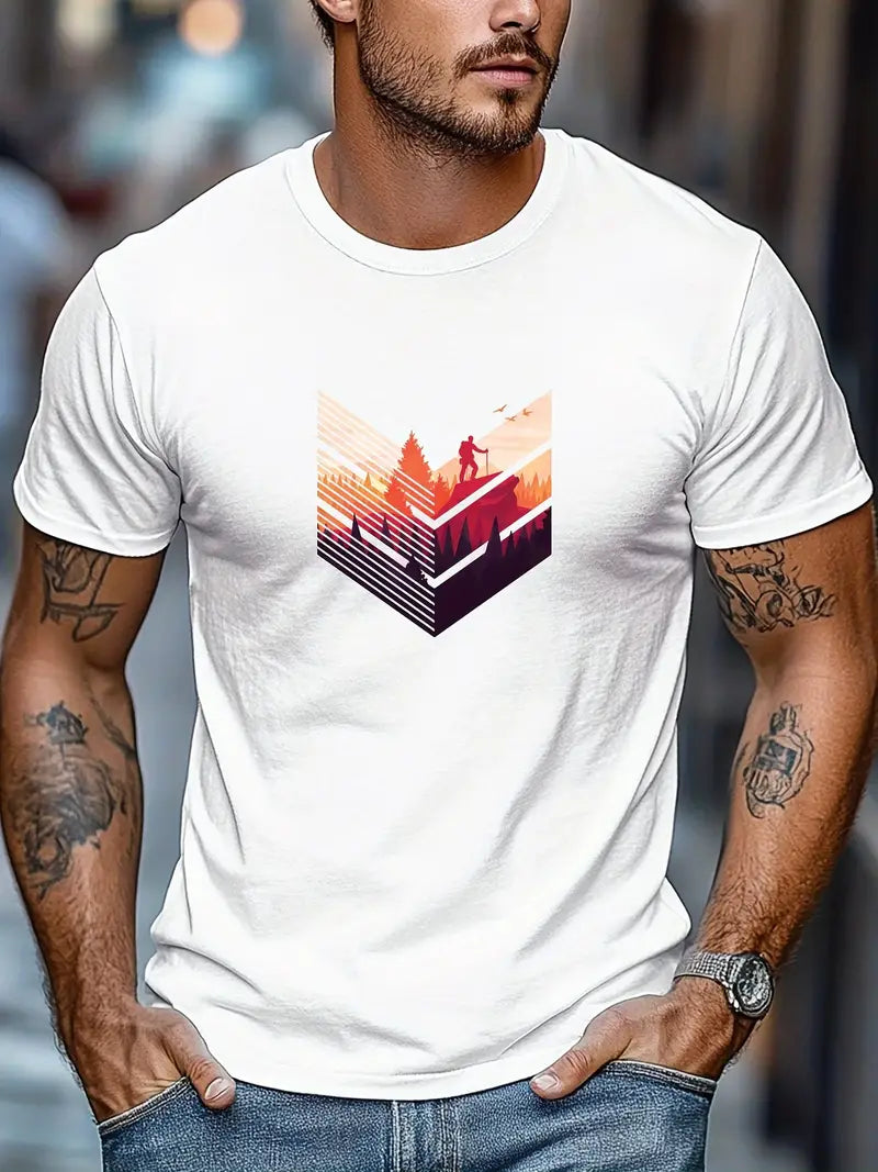 Maynard - Herren Casual Rundhals-Shirt