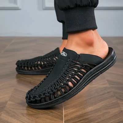 Theron - Handgefertigte gewebte Hausschuhe für Herren