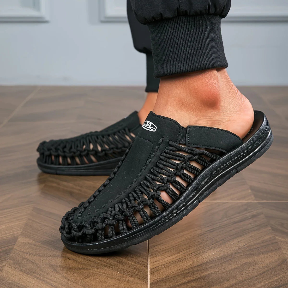 Esmond - Handgefertigte gewebte Hausschuhe für Männer