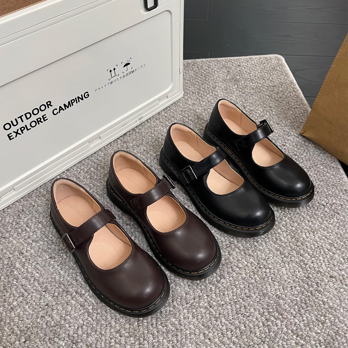 Vintage Mary Jane Schuhe für Damen – bequeme Flat Shoes mit 3 cm Sohle, ideal als casual & dress shoes