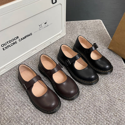 Vintage Mary Jane Schuhe für Damen – bequeme Flat Shoes mit 3 cm Sohle, ideal als casual & dress shoes
