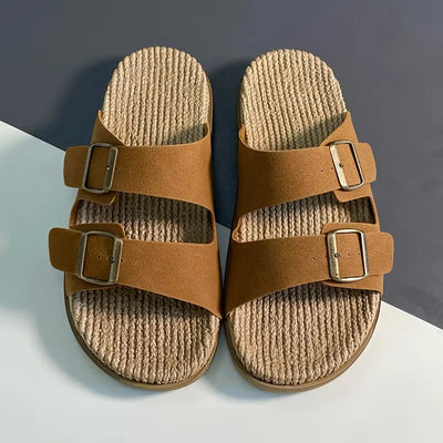 Harry - Atmungsaktive Hausschuhe für Herren mit offenen Zehen