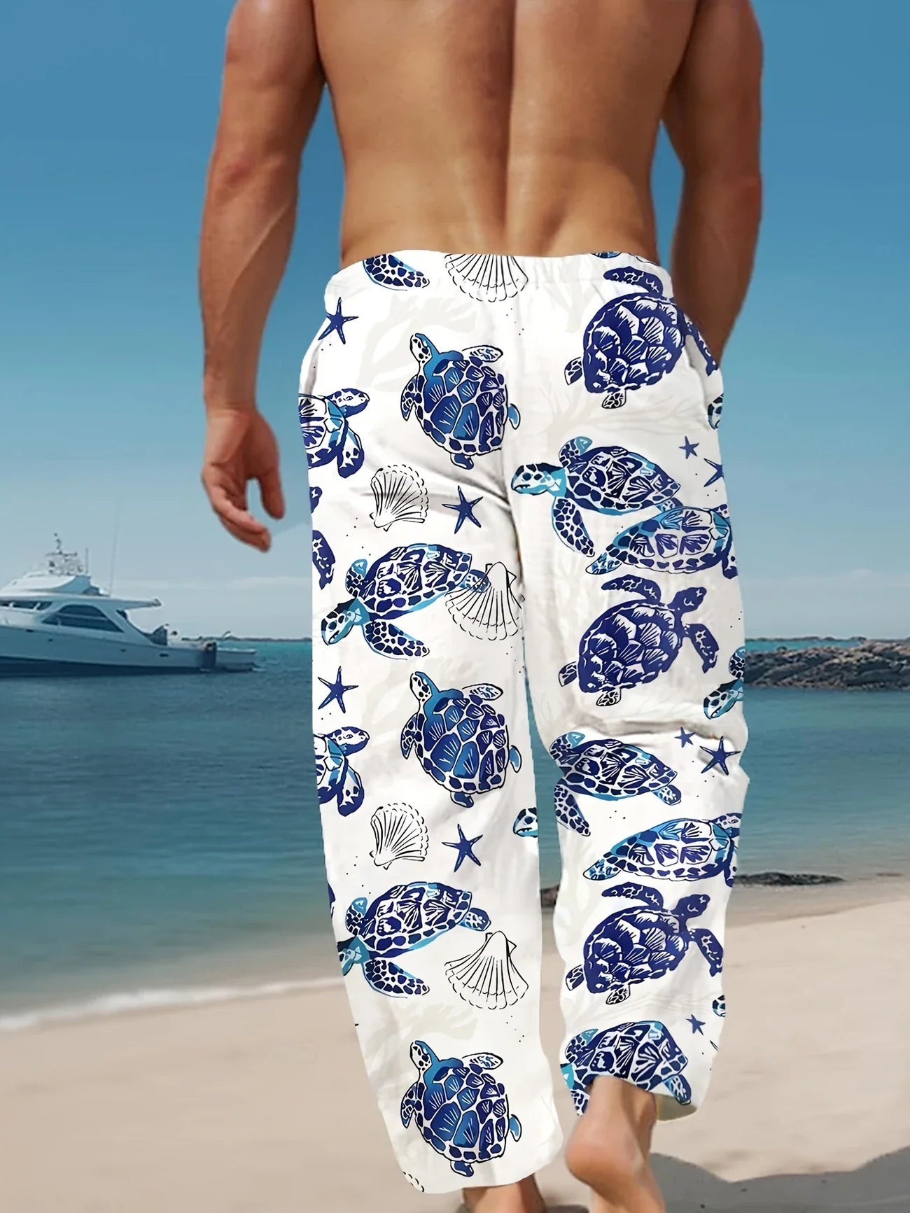 David - Lässige Leinenhose mit Kordelzug und Knöchellänge