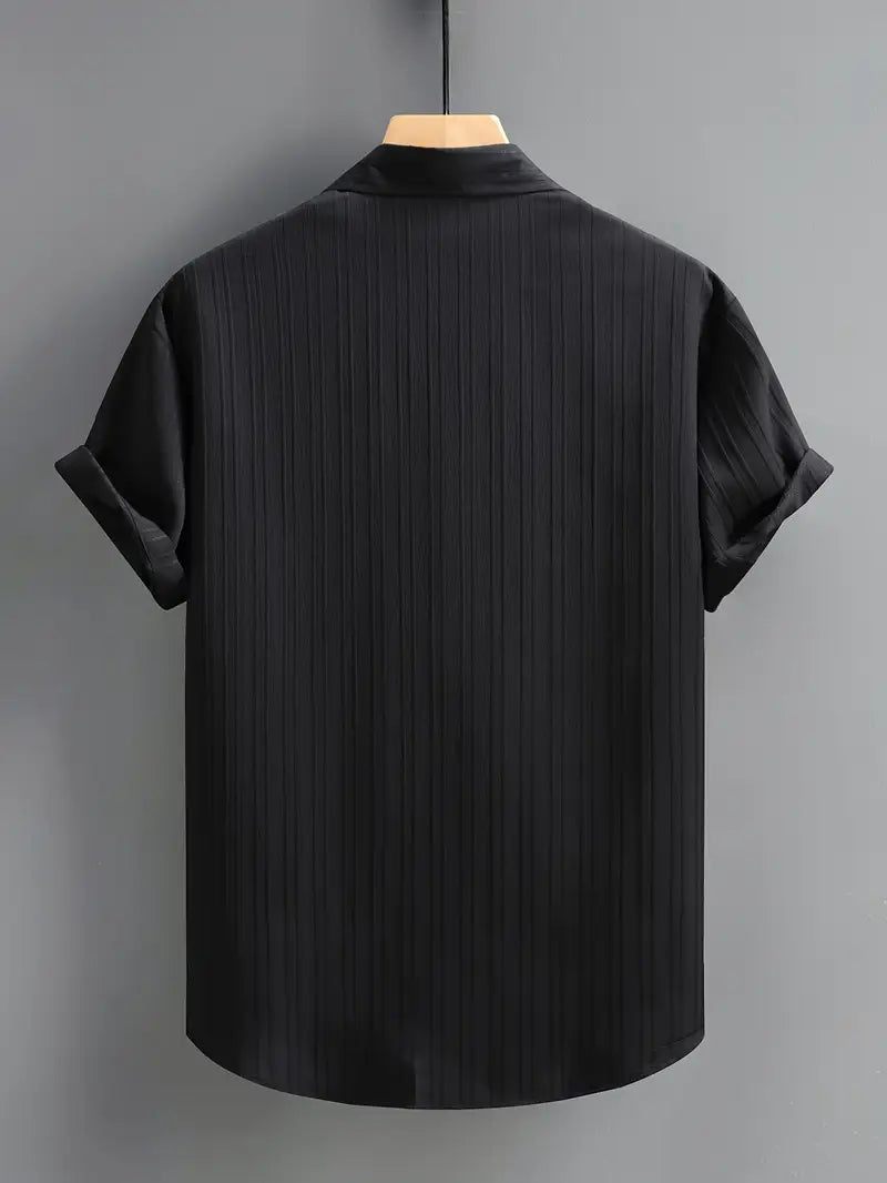 Clarence - Klassisches kurzärmeliges Hemd mit Knopfleiste für Männer