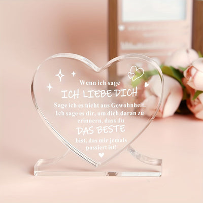 Romantische Herzförmige Acryldekoration