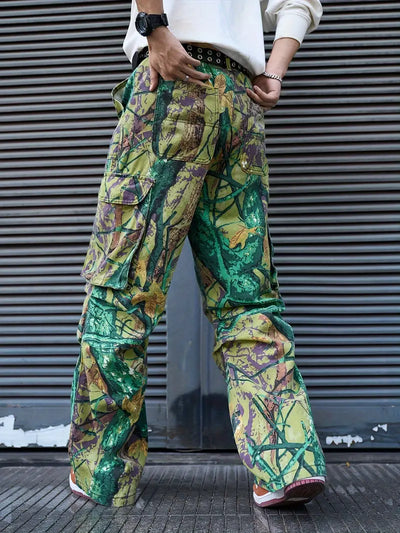 Thompson - Cargo-Jeans mit Camouflage-Print für Herren