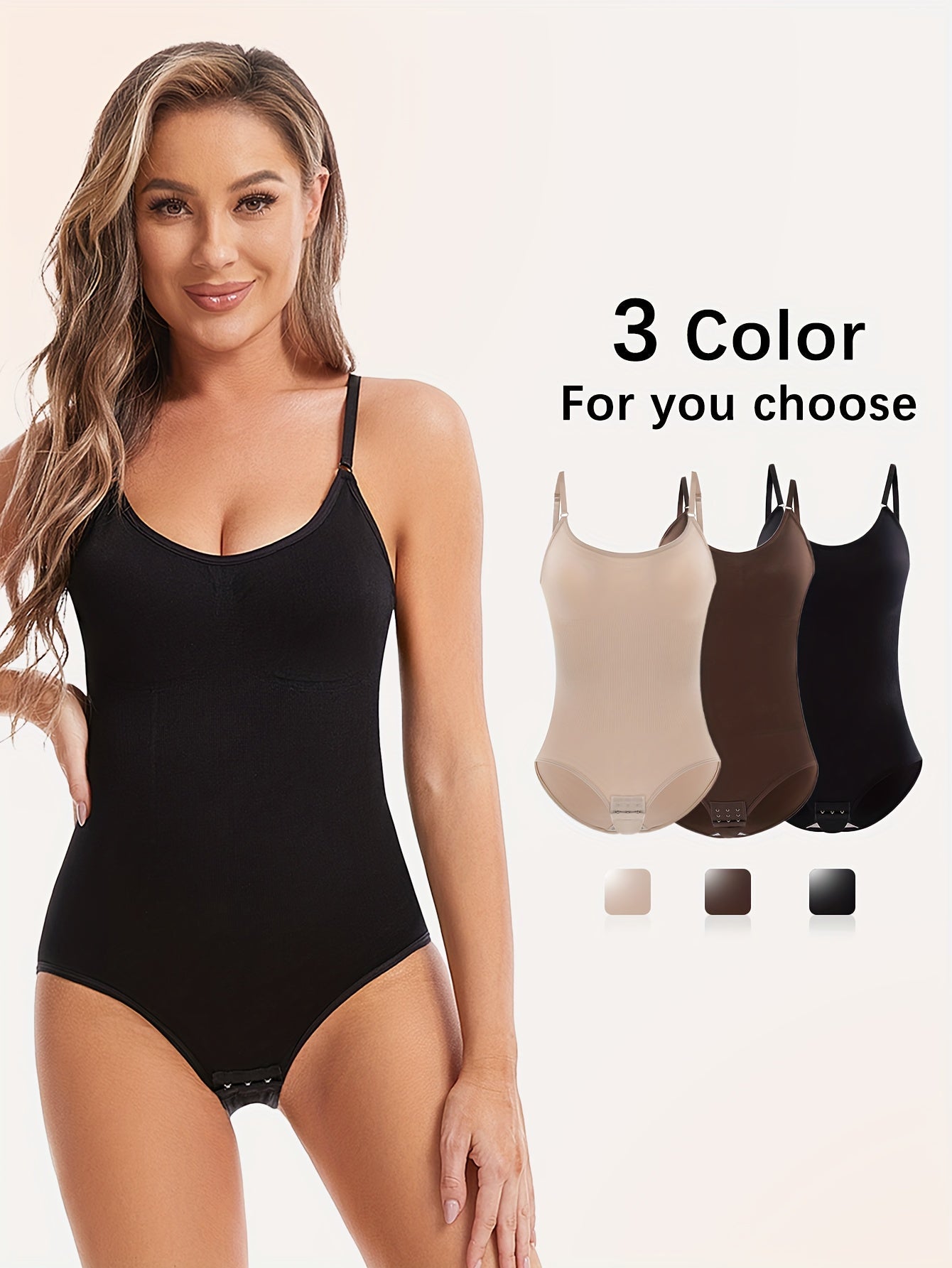 3er-Pack Nahtlose Figurformende Bodysuits für Damen