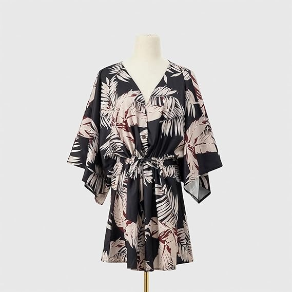 Sommerkleid mit V-Ausschnitt und Rüschenärmeln – Amira