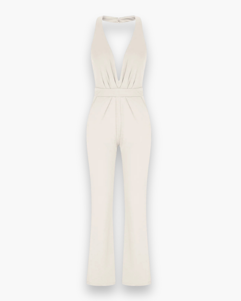 Damen Stilvoll Tief Schnitt Jumpsuit | Elegante
