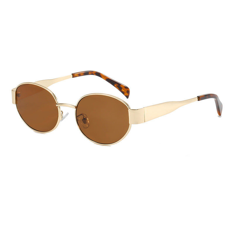 Carly – Retro Ovale Metallrahmen-Sonnenbrille